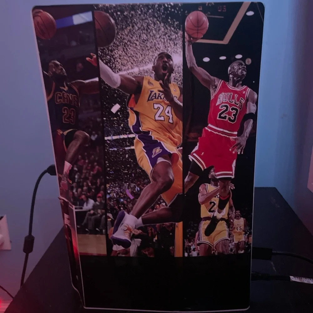 Basketball Legends Wall Art - Black, White, Yellow